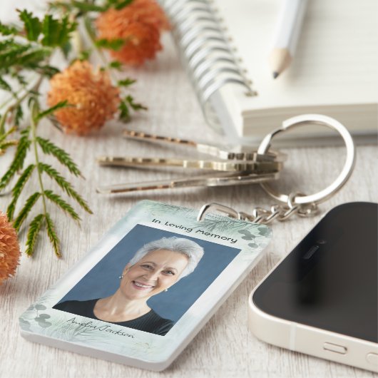 記念写真お祝いの命の形見 キーホルダー (正面右)