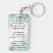 記念写真お祝いの命の形見 キーホルダー (裏面)