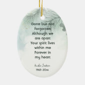 記念写真お祝いの命の形見 セラミックオーナメント (裏面)