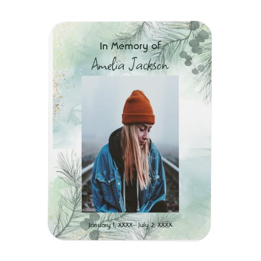 記念写真お祝いの命の形見 マグネット (縦)