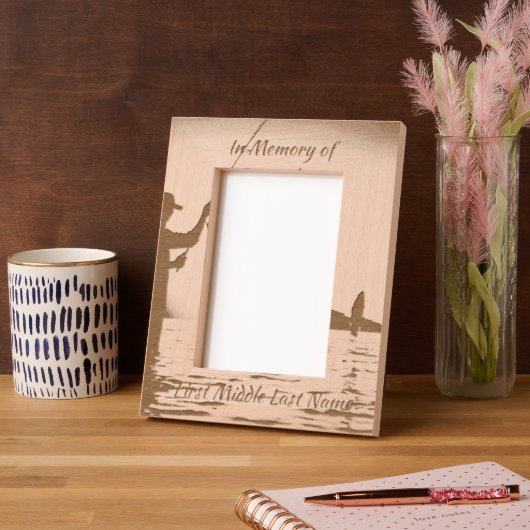 記念写真お祝いの命の形見 レーザー彫刻フレーム (左)