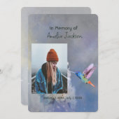 記念写真お祝いの命の形見 招待状 (正面/裏面)