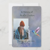 記念写真お祝いの命の形見 招待状 (正面)