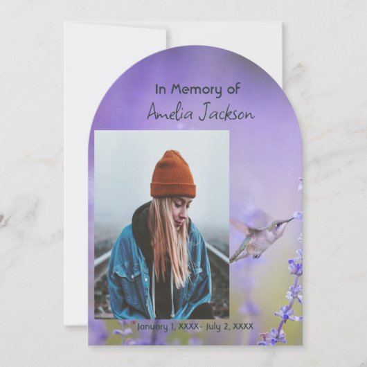 記念写真お祝いの命の形見 招待状 (正面)