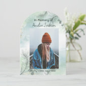 記念写真お祝いの命の形見 招待状 (スタンド正面)