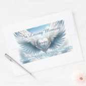 記念写真と名前の追加 長方形シール (封筒)