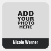 記念写真の名前 スクエアシール (正面)