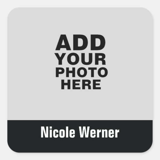 記念写真の名前 スクエアシール (正面)