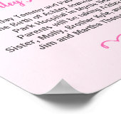 記念写真の誕生発表ポスター ポスター (角)