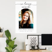 記念写真または葬儀写真の献上品のハート ポスター (ホームオフィス)