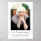 記念写真または葬儀写真の献上品のハート ポスター (正面)