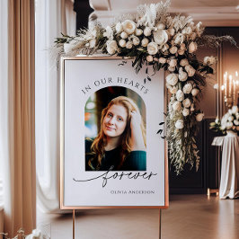 記念写真または葬儀写真の献上品のハート ポスター