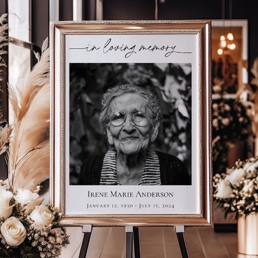 記念写真または葬儀写真の献上品のハート ポスター