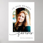 記念写真または葬儀写真の献上品のハート ポスター (正面)