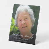 記念写真または葬儀写真の献上品 台座サイン (正面)