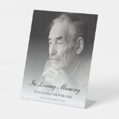 記念写真または葬儀写真の献上品 台座サイン (正面)