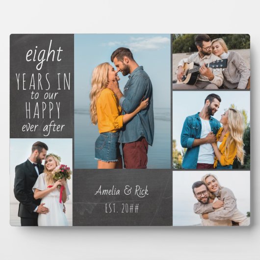 記念写真を撮った後結婚ずっと幸せ フォトプラーク (正面)