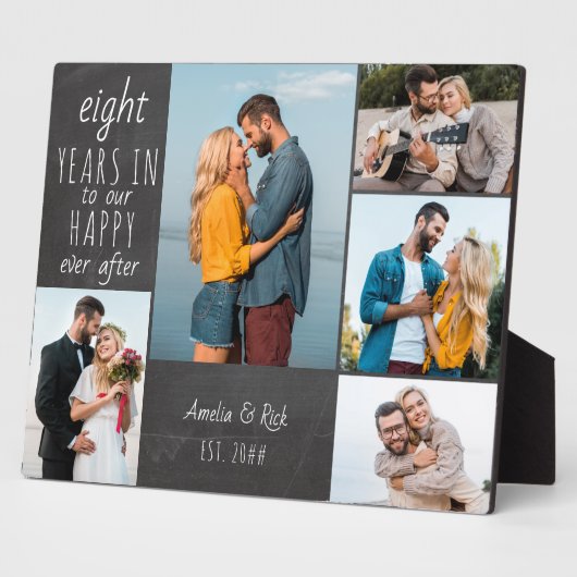 記念写真を撮った後結婚ずっと幸せ フォトプラーク (側面)