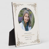 記念写真アイボリー金ゴールド装飾額 フォトプラーク (側面)