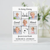 記念写真エレガントコラージュ悔やみや弔慰葬儀 サンキューカード (スタンド正面)