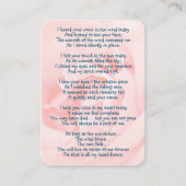 記念写真カスタムピンクローズフラワーガーデン 名刺 (正面)