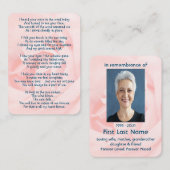 記念写真カスタムピンクローズフラワーガーデン 名刺 (正面/裏面)