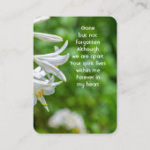 記念写真カスタム白ゆり園の花 名刺 (正面)