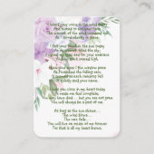 記念写真カスタム紫のバラ花 名刺 (正面)