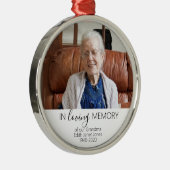 記念写真ギフトクリスマス,愛する記憶の私 メタルオーナメント (右)