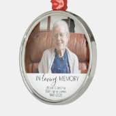 記念写真ギフトクリスマス,愛する記憶の私 メタルオーナメント (左)