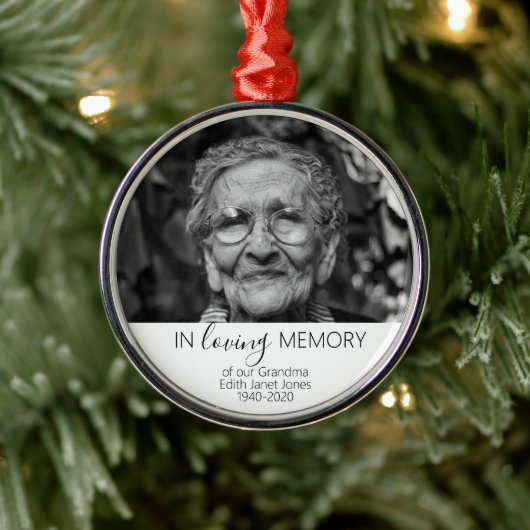 記念写真ギフトクリスマス,愛する記憶の メタルオーナメント (ツリー)