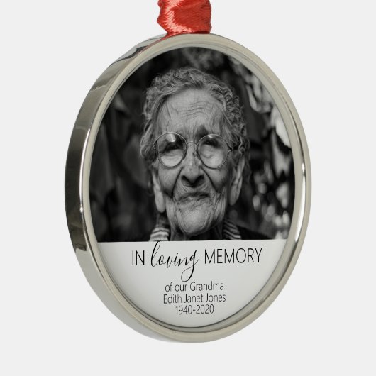 記念写真ギフトクリスマス,愛する記憶の メタルオーナメント (右)