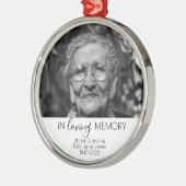 記念写真ギフトクリスマス,愛する記憶の メタルオーナメント (左)