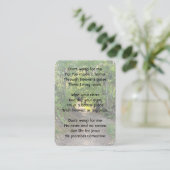 記念写真クリスチャン道歩道の森の木 名刺 (スタンド正面)