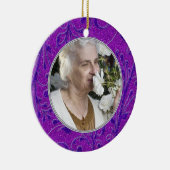記念写真クリスマスオーナメントパープル セラミックオーナメント (右)
