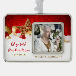 記念写真クリスマスクリスマス星飾り シルバープレートフレームオーナメント