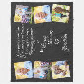 記念写真コラフェイクージュ革愛好の思い出 フリースブランケット (正面)