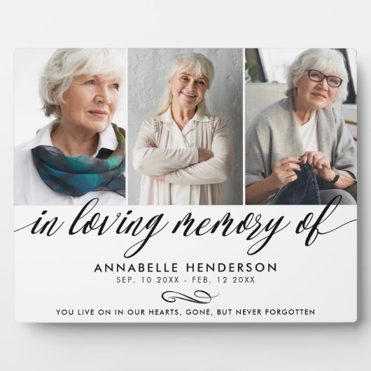 記念写真コラージュの愛する思い出で フォトプラーク (正面)