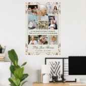 記念写真コラージュ葬儀悔やみや弔慰ポスター ポスター (ホームオフィス)