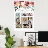 記念写真コラージュ葬儀悔やみや弔慰ポスター ポスター (ホームオフィス)