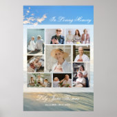記念写真コラージュ葬儀悔やみや弔慰ポスター ポスター (正面)
