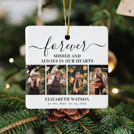 記念写真コラージュ |私たちのハート セラミックオーナメント