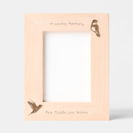 記念写真ハミングバードバード レーザー彫刻フレーム