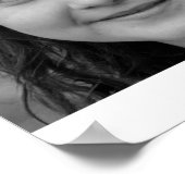 記念写真ハートで葬式バイオレットホワイト ポスター (角)