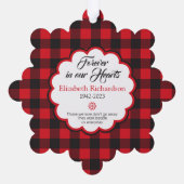 記念写真バッファロープライド松の枝クリスマス オーナメントカード (裏面)