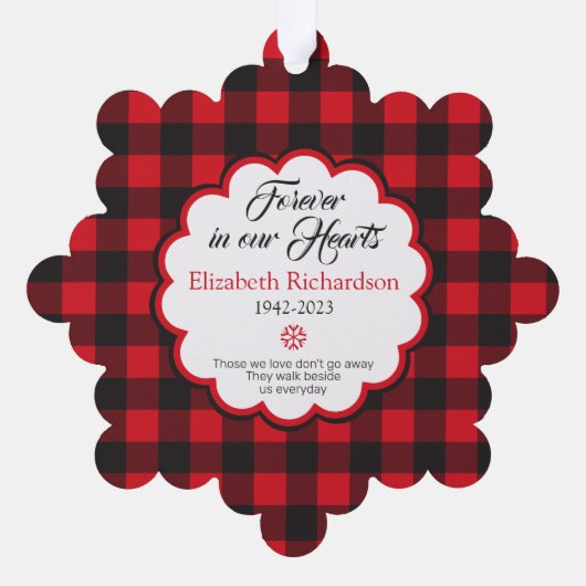 記念写真バッファロープライド松の枝クリスマス オーナメントカード (裏面)