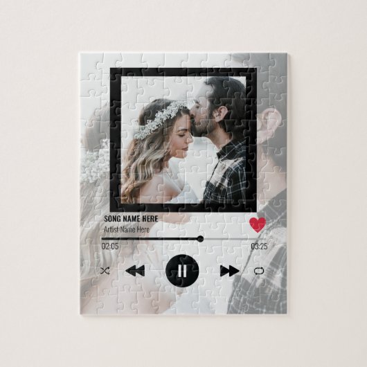 記念写真ファーストダンスソングカップルプレゼント ジグソーパズル (縦)