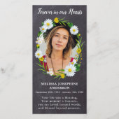 記念写真フローラ葬儀祈りの言葉しおりカード (正面)