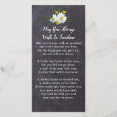 記念写真フローラ葬儀祈りの言葉しおりカード (裏面)