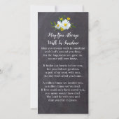 記念写真フローラ葬儀祈りの言葉カードブックマーク サンキューカード (裏面)